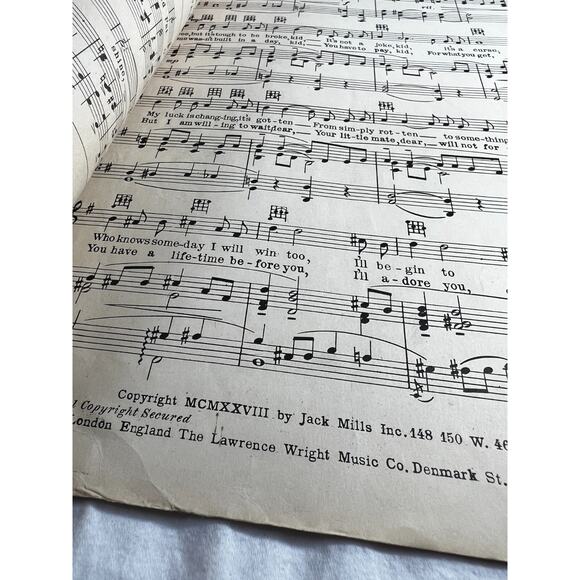 Vintage Sheet Music 1928 Can't Give You Anything But Love Baby Blackbirds Leslie - Picture 2 of 2